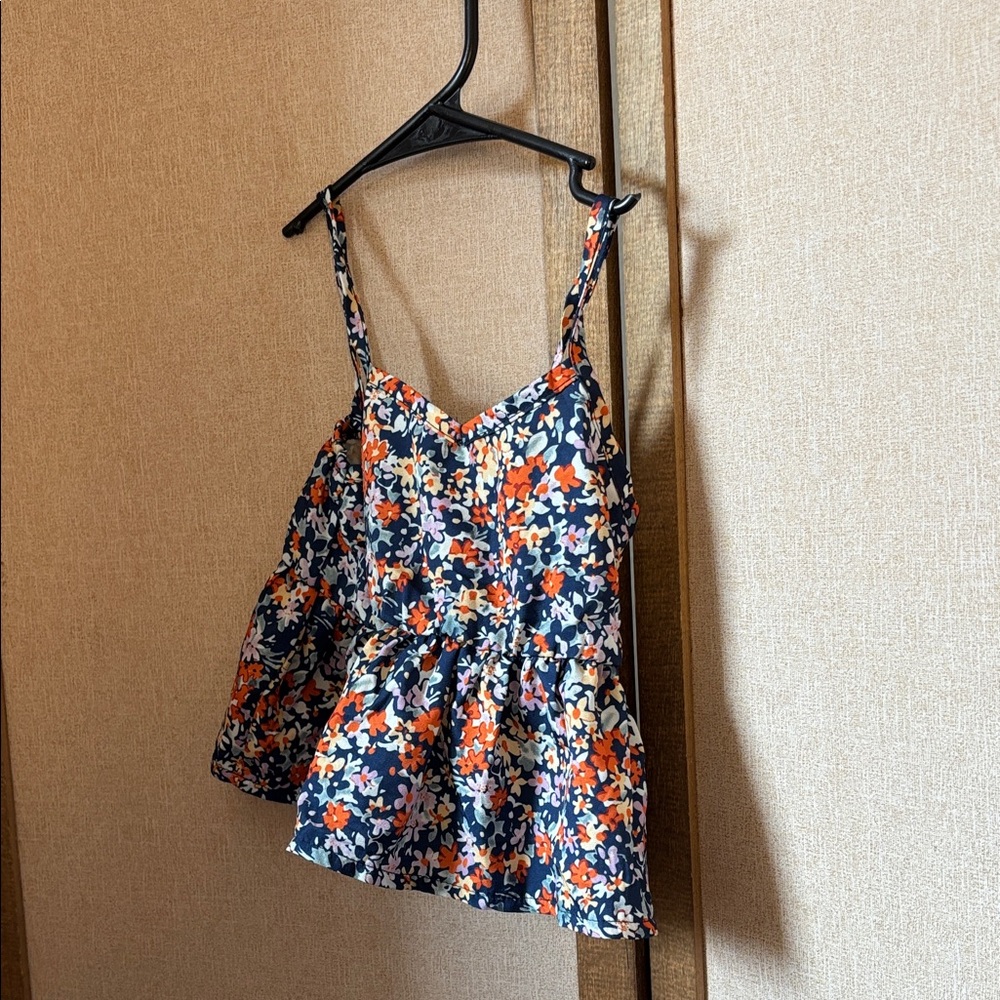 Little Girl’s SHEIN Floral Camisole in Orange and Blue 4 years